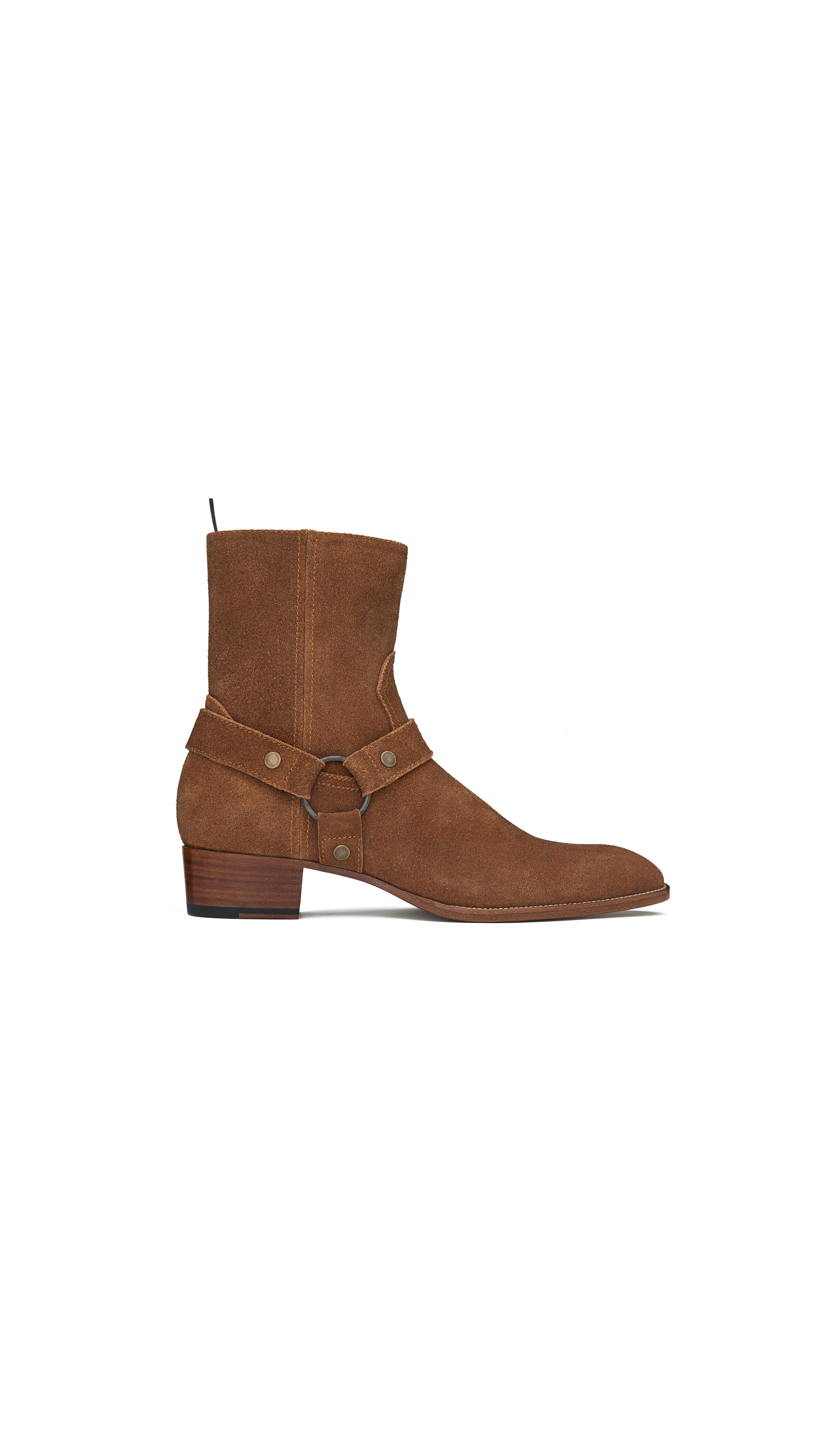 Wyatt Harness Boots In Suede - Nut