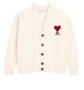 Natural wool cardigan with Ami de Coeur