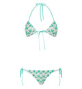 Triangle bikini in viscose with floral motif