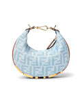 Light blue FF denim mini-bag