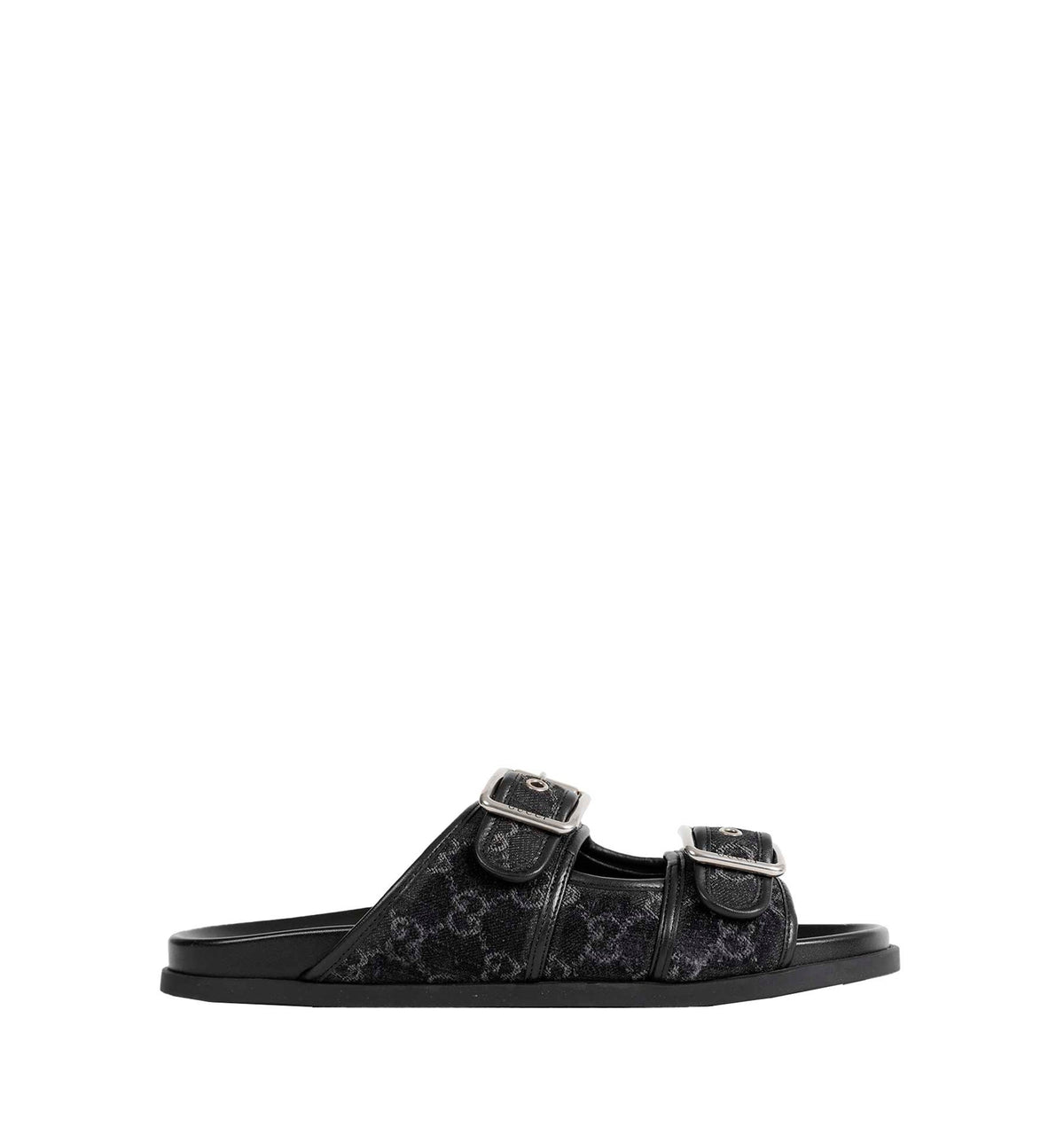 Men's slide sandal with buckles