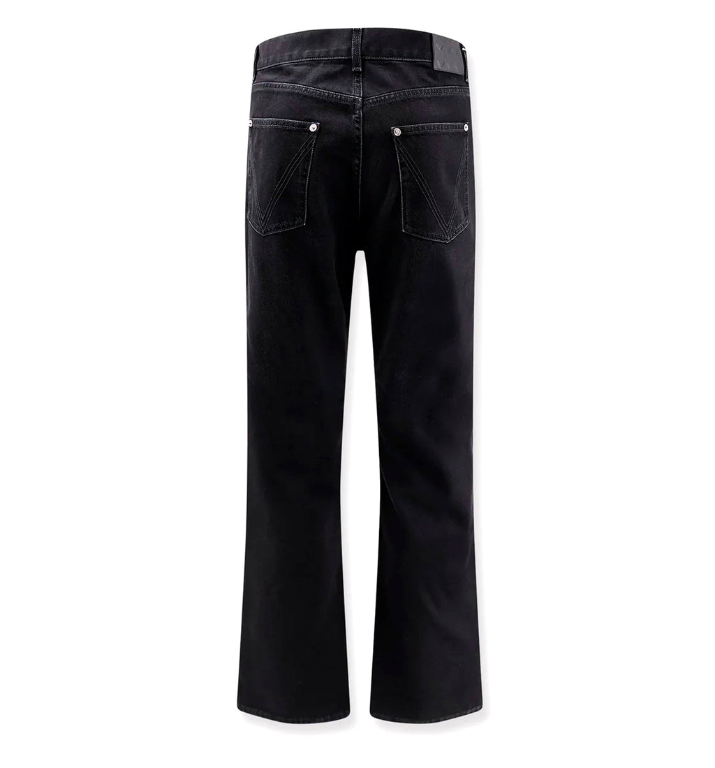 Faded Black Straight Leg Jeans