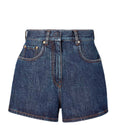 Dark blue denim shorts