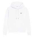 White cotton hoodie with Ami de Coeur
