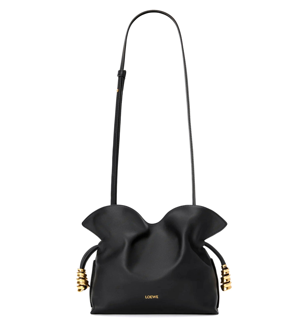 Mini Coil Flamenco clutch in nappa calfskin