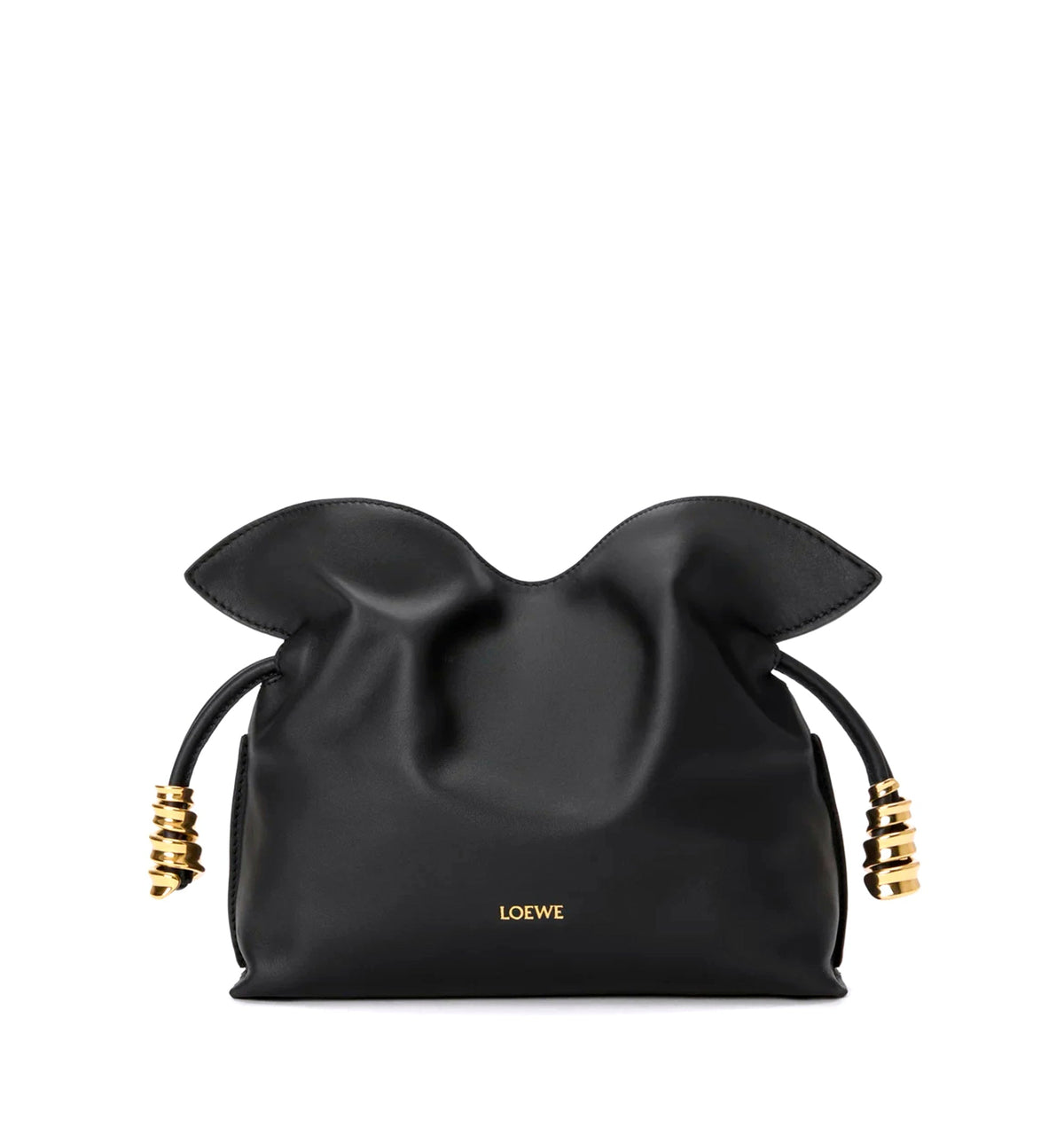 Mini Coil Flamenco clutch in nappa calfskin