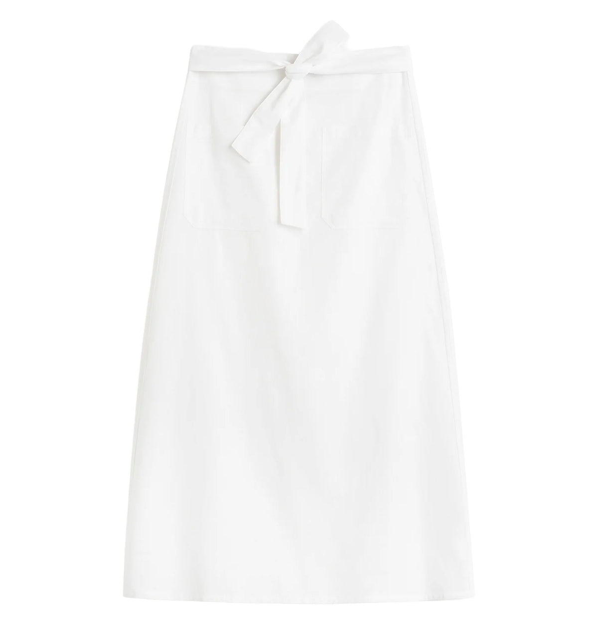 Tie-waist skirt white