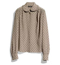 Printed silk crêpe de chine shirt