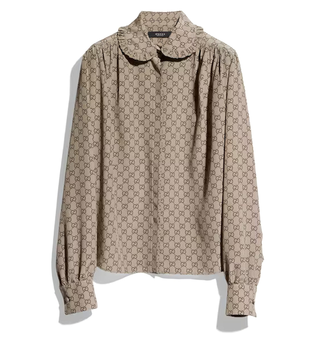 Printed silk crêpe de chine shirt