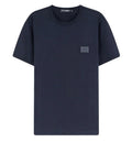 Cotton t-shirt with logo plate