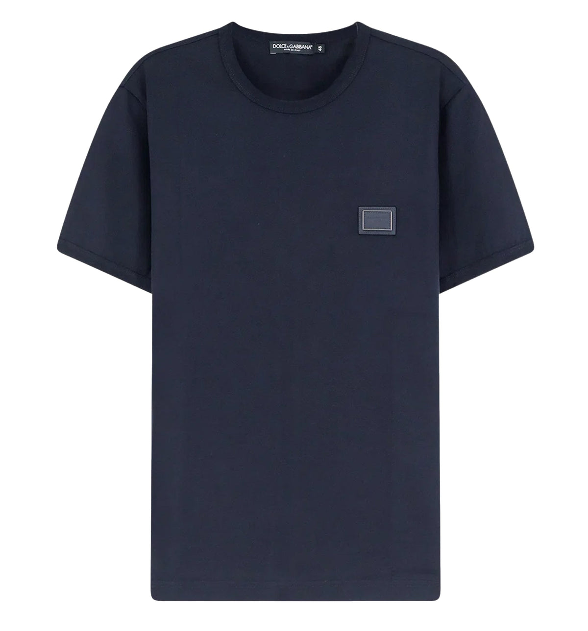 Cotton t-shirt with logo plate