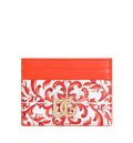 3.5 card holder in majolica-print calfskin