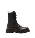 Lace-up leather boots