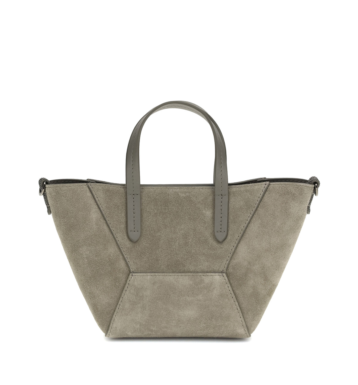 Mini embossed-logo tote bag