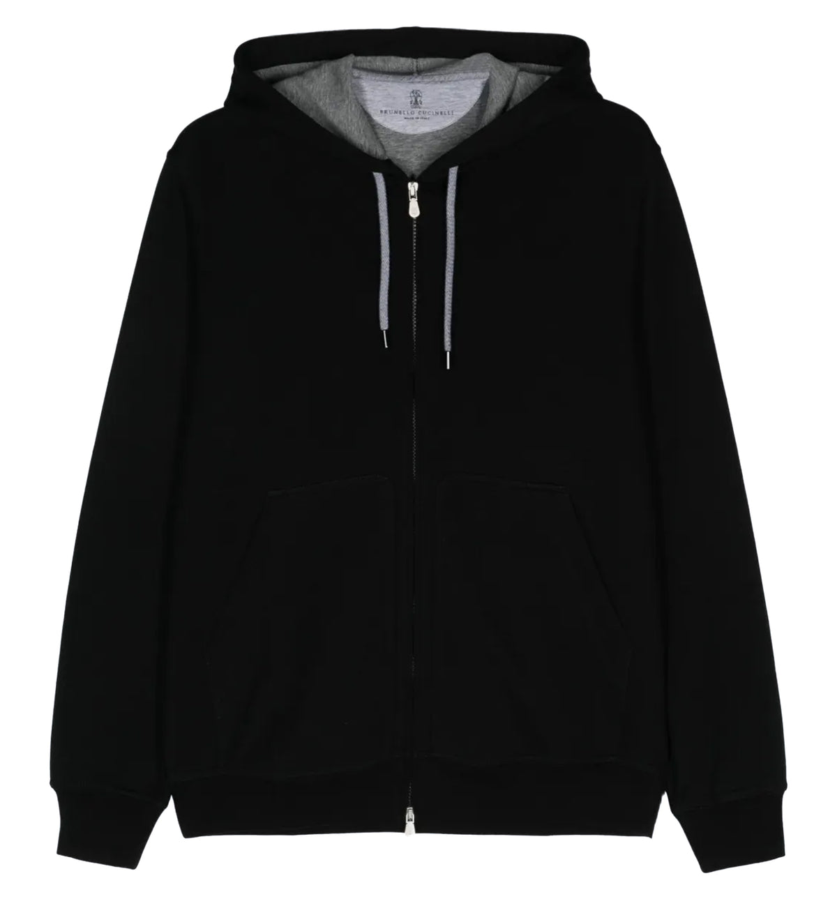 Zip-up drawstring hoodie