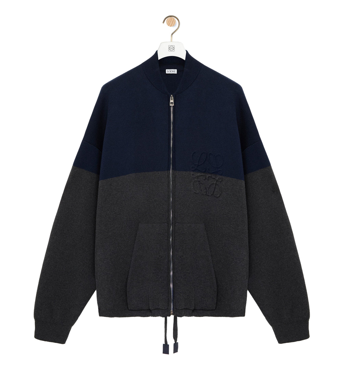 Zip-up cardigan in cotton blend