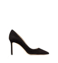 Black Suede Pointed Pumps