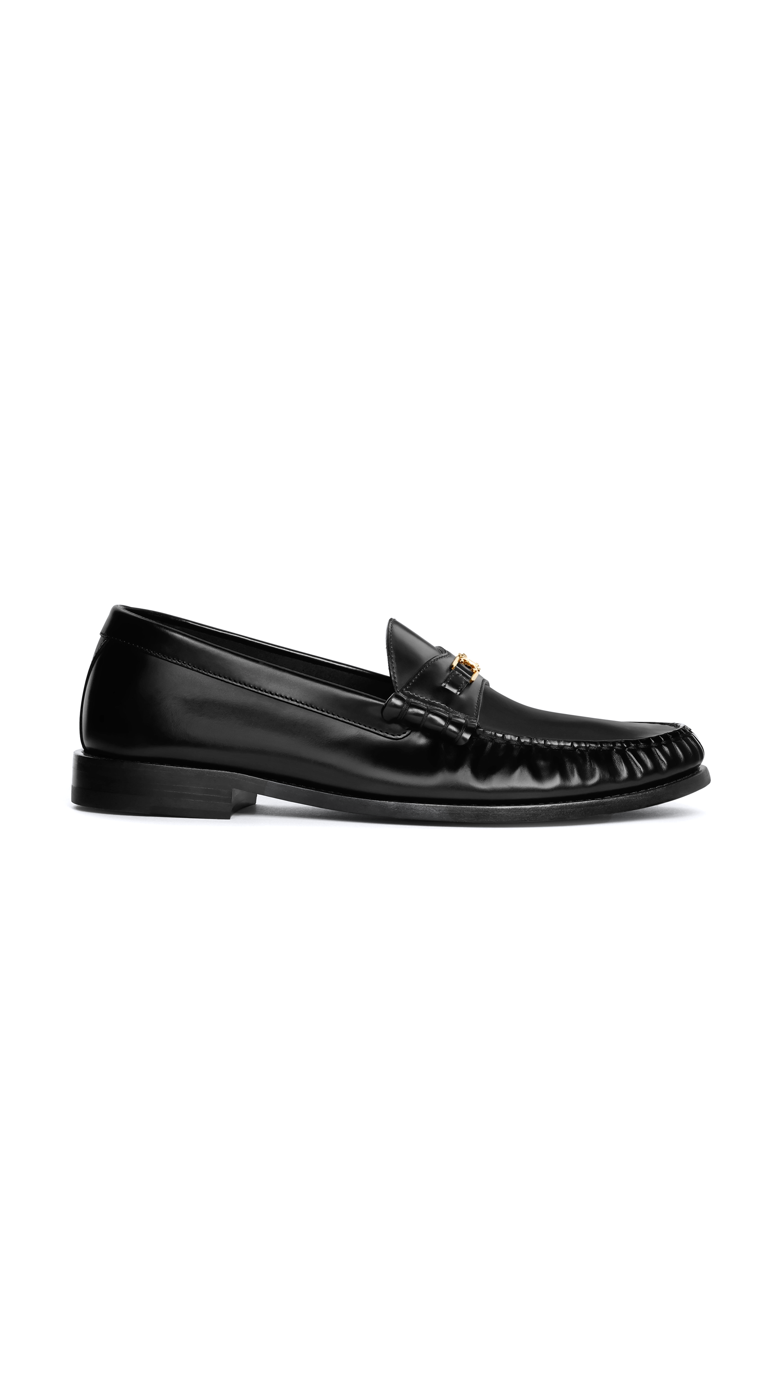 Celine Luco Triomphe Loafer in Polished Bull - Black