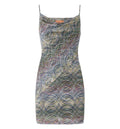 Space-dye viscose mini dress