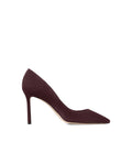 Romy 85 Deep Merlot Tonal Suede Pumps