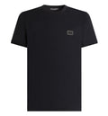 Cotton t-shirt with logo plate