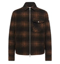 Check Jersey Zip-up Shirt
