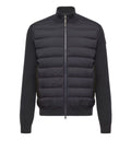 Wool & Cashmere Blend Padded Zip-Up Cardigan