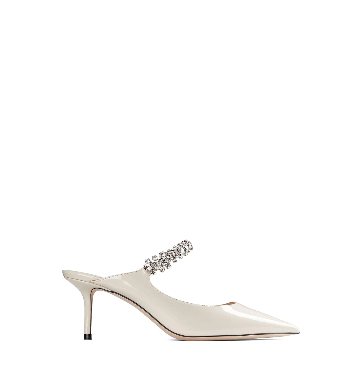 Bing 65 Patent Leather Mules with Crystal Strap