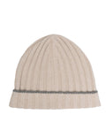 Ribbed cashmere beanie