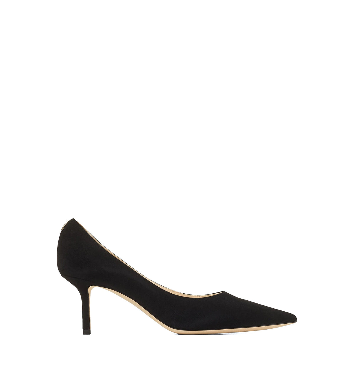 Love 65 Suede Pointed Pumps with JC Emblem