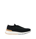 Cotton knit and semi-polished calfskin runners
