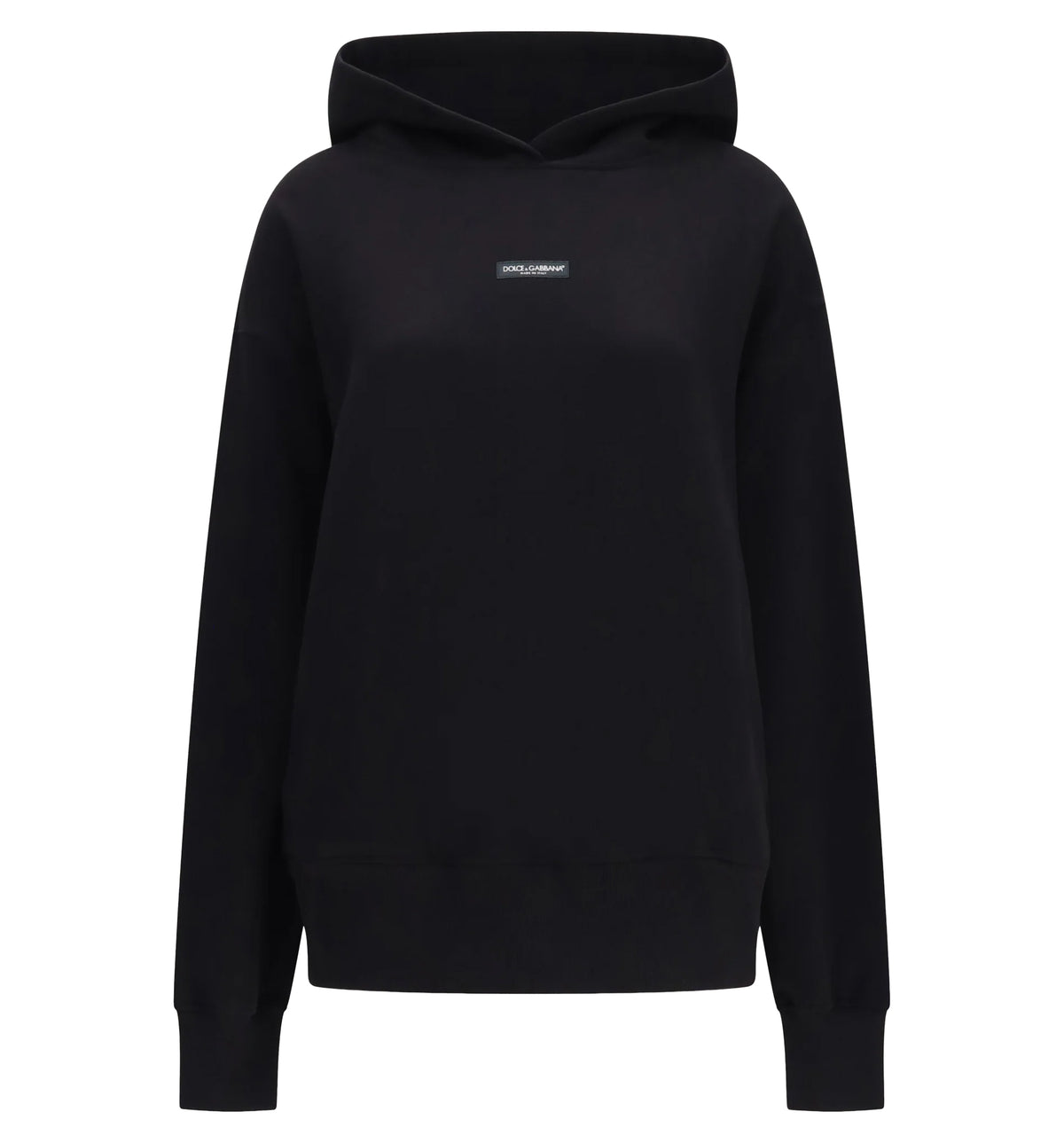 Cotton Hooded Sweatshirt with logo patch