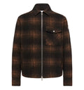 Check Jersey Zip-up Shirt