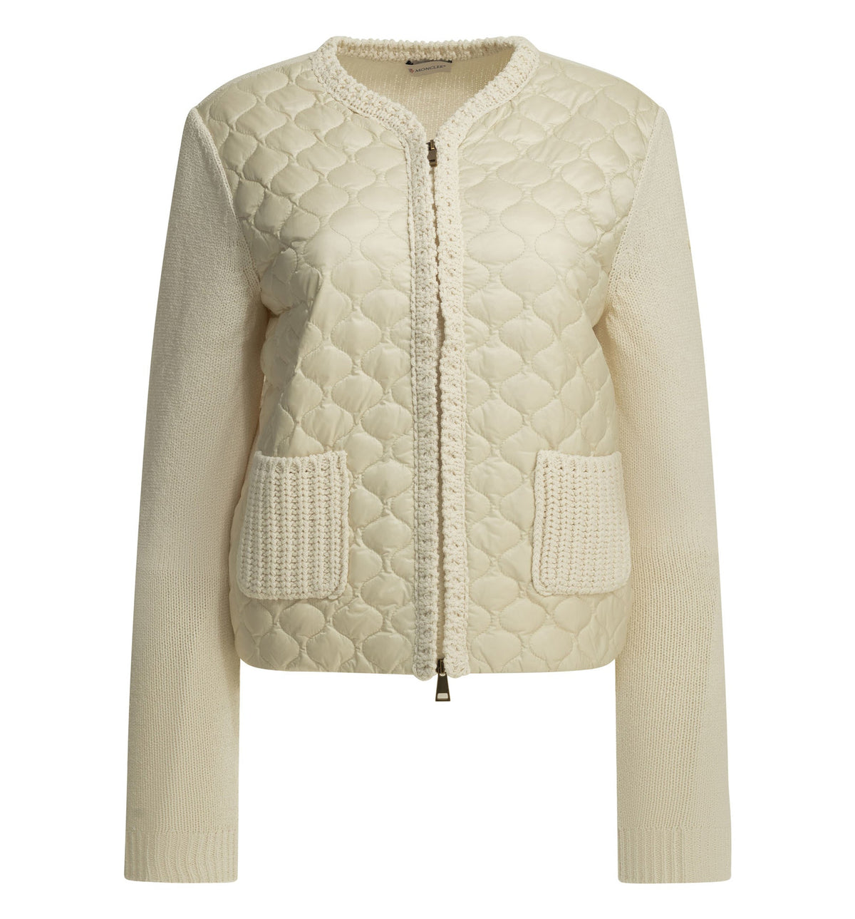 Quilted cotton cardigan