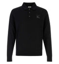 Black wool polo shirt