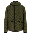 Olive green polyester Venserre reversible down jacket
