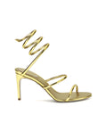 Metallic Cleo Sandals in leather