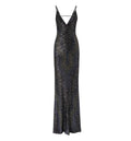 Long Dégradé Knit Dress With Sequins