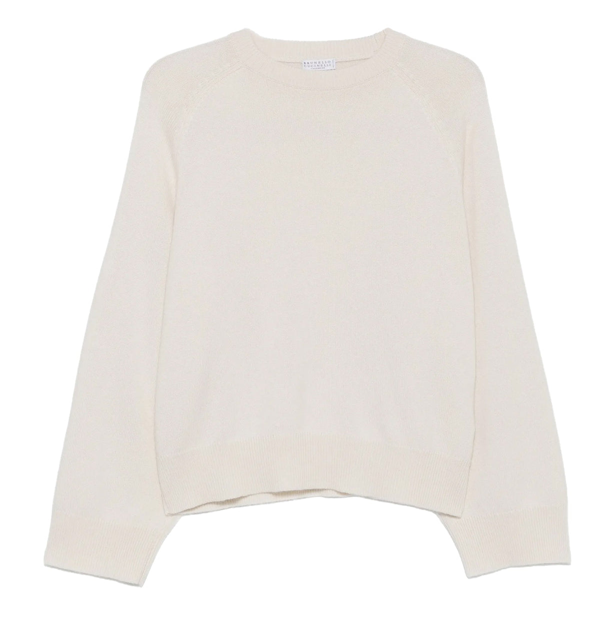 Raglan-sleeve ribbed-trim sweater