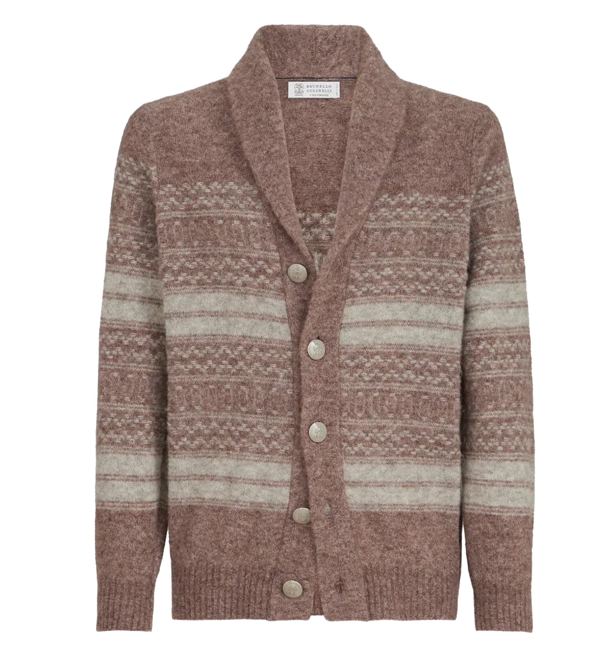 Nordic-jacquard cardigan