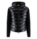 Nylon jacket with wool and cashmere blend sleeves