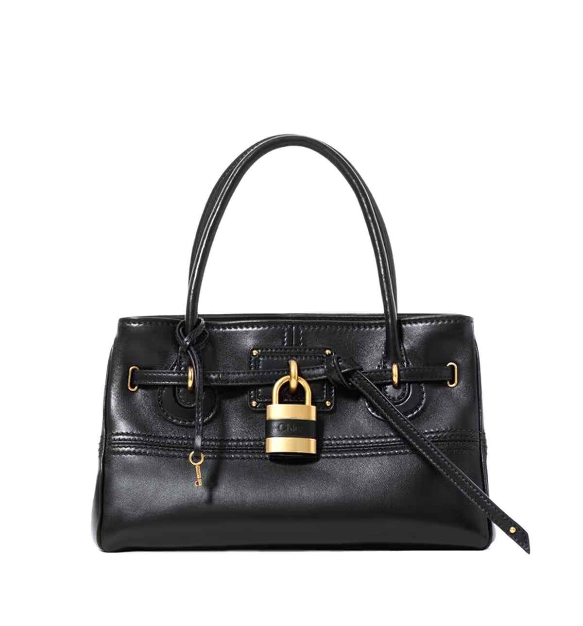 Small Paddington Sling top handle bag in soft leather