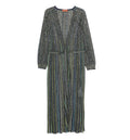 Sequin-embellished Striped Cardigan