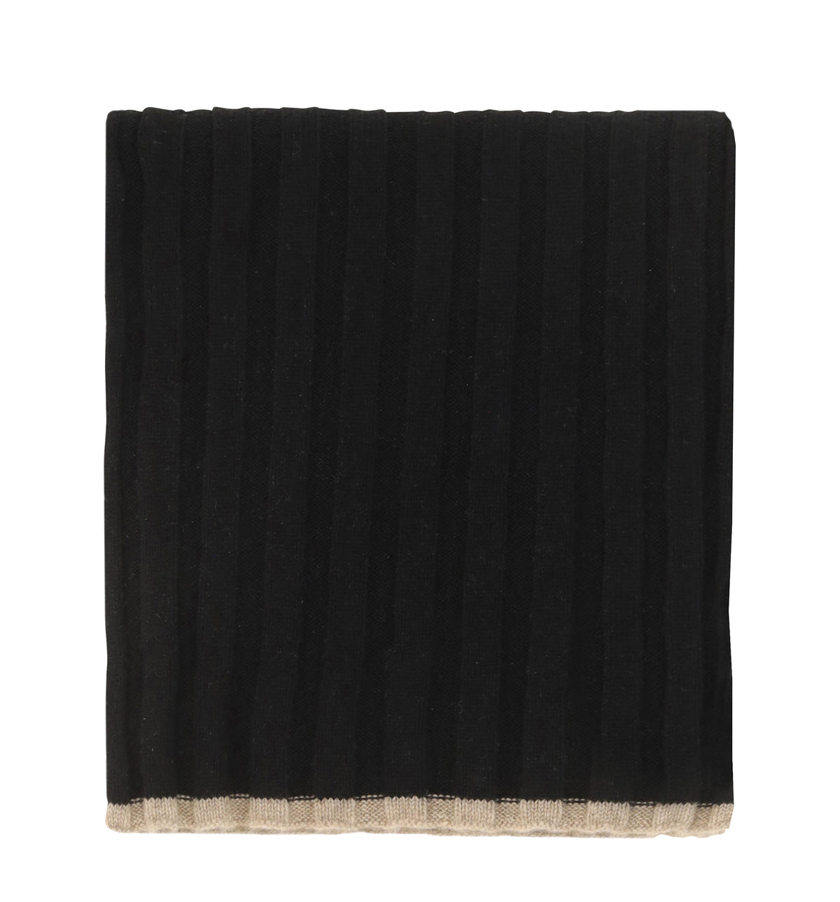 Ribbed-knit cashmere scarf