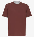 Cotton jersey crew-neck T-shirt with faux-layering