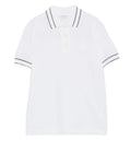 Striped-trim polo shirt