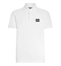 Cotton piqué polo-shirt with branded tag
