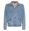 Contrasting-collar denim jacket