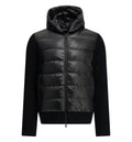 Padded wool cardigan