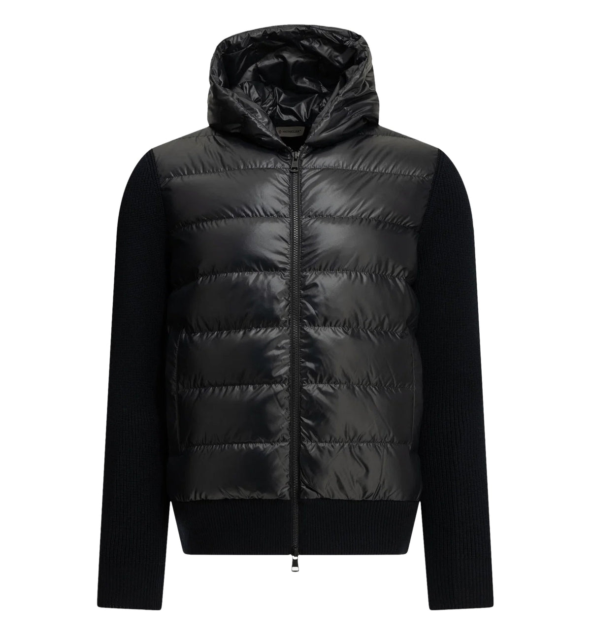 Padded wool cardigan